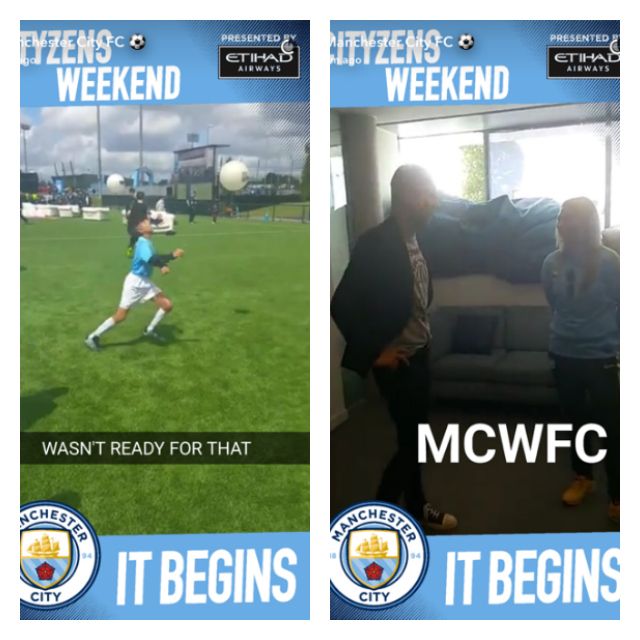 Snapchat del Manchester City