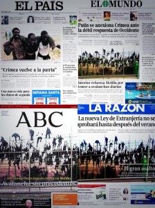 Así son las portadas en la prensa española tras el asalto de la valla en Melilla