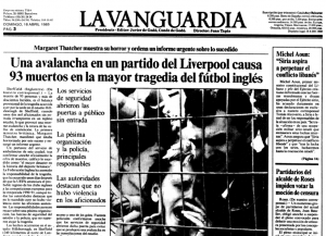 Página de La Vanguardia