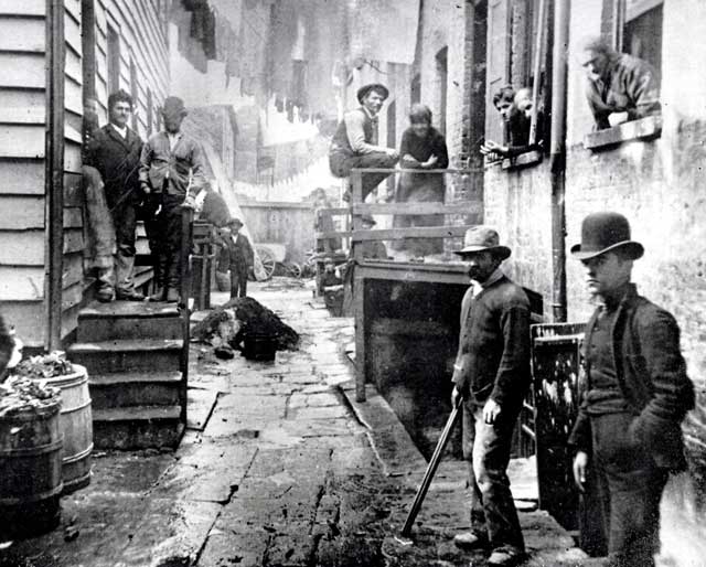 Bandit's Roost, 59 1/2 Mulberry Street. Imagen que inspiró escenas de la película de Martin Scorsese, 'Gangs of New York'