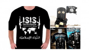 Selección de algunos de los productos de merchandising de ISIS a la venta en Facebook. Fuente: Daily Mail