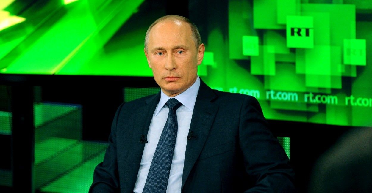 Vladimir Putin en una entrevista en Russia Today