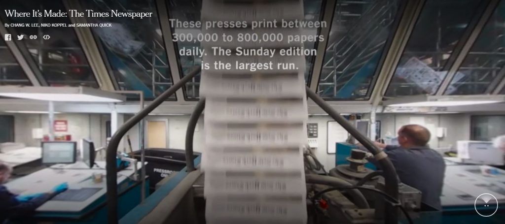 Impresión del New York Times