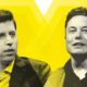 Los símbolos de OpenAI y X (aka Twitter): Sam Altman y Elon Musk.