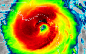 Imagen de satélite del Huracán Helene a su paso por Estados Unidos.