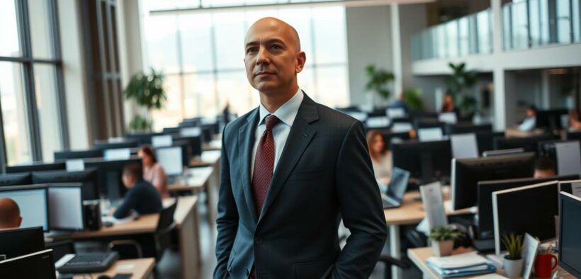 Jeff Bezos, propietario del Washington Post en una imagen recreada con Inteligencia Artificial.